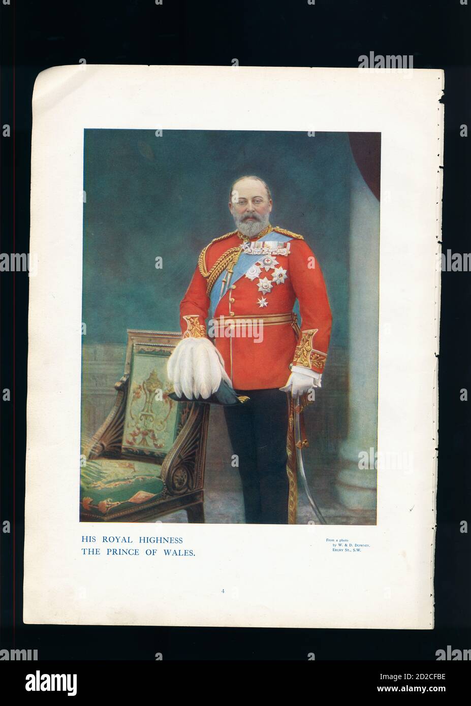 Chromolithographisches Porträt von Prinz George, Herzog von Cambridge (26. März 1819 – 17. März 1904). Er war Oberbefehlshaber der britischen Armee. Stockfoto