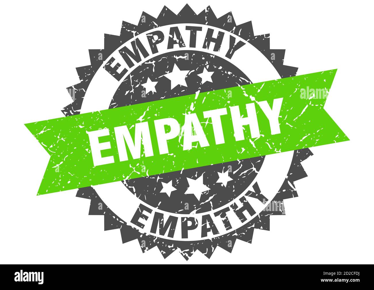 Empathie-Stempel. Rundes Grunge-Schild mit Band Stock Vektor