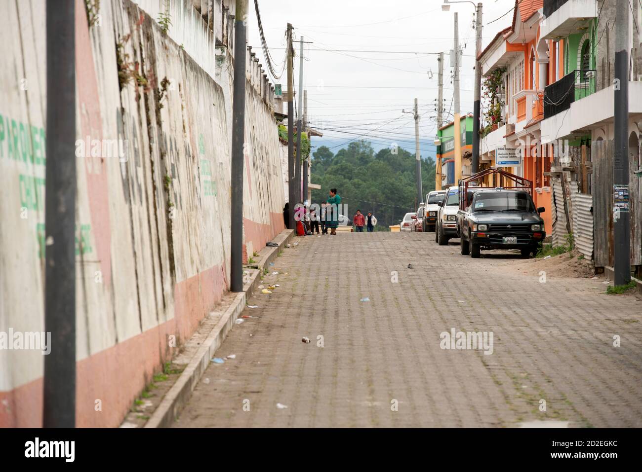 Indigene Kiche (Quiché) Maya-Menschen. San Pedro Jocopilas, Guatemala. Stockfoto