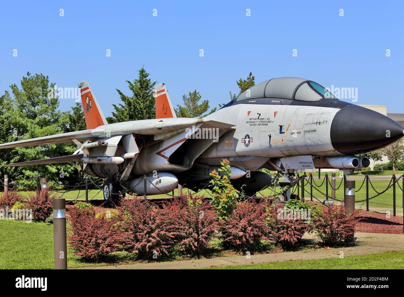 Grumman F-14D Tomcat Kampfjet auf Dauerausstellung Bethpage Long Insel New York Stockfoto