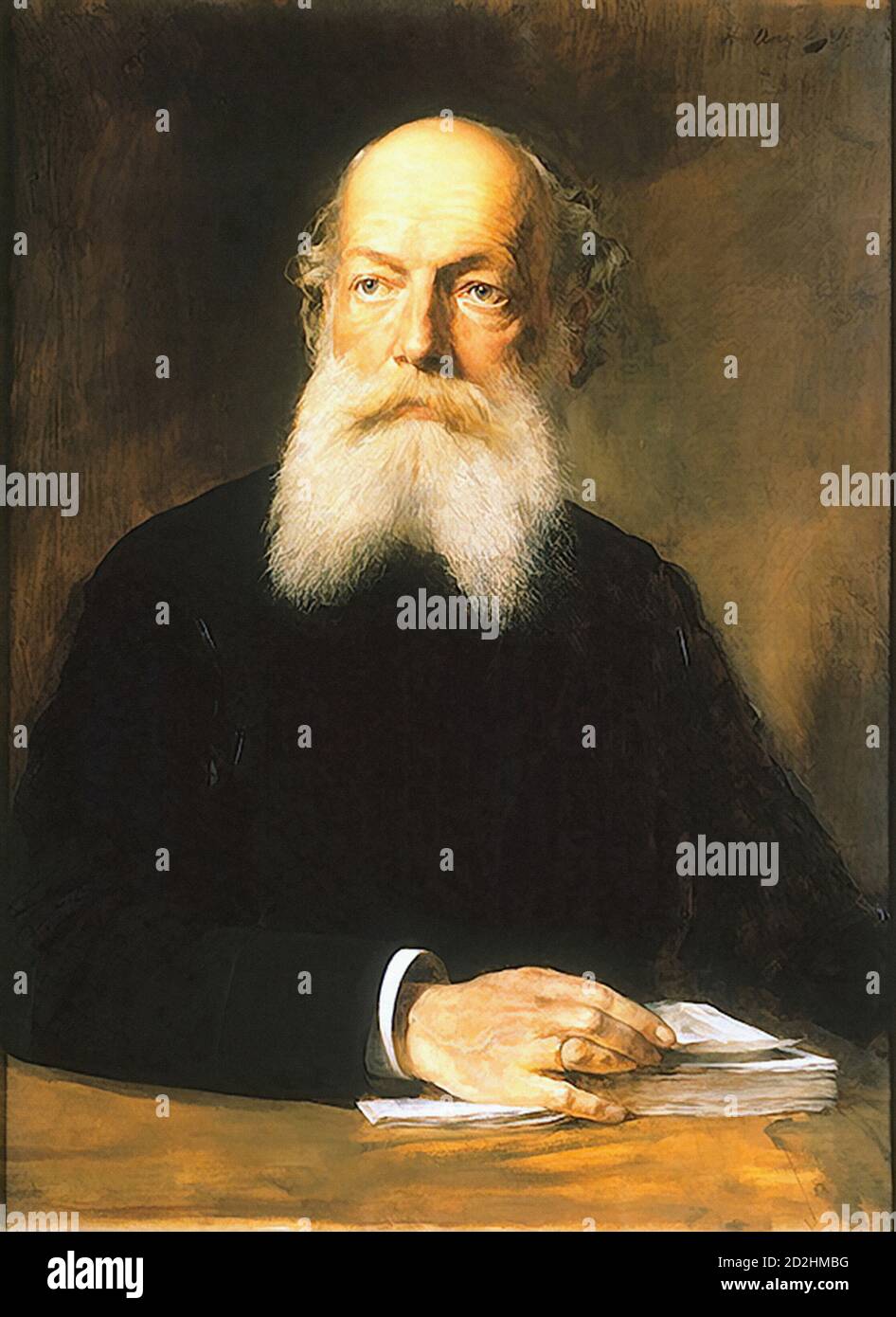 Angeli Heinrich Von - Porträt Des Chemikers Friedrich August Kekulé Von Stradonitz - Österreichische Schule - 19. Jahrhundert Stockfoto