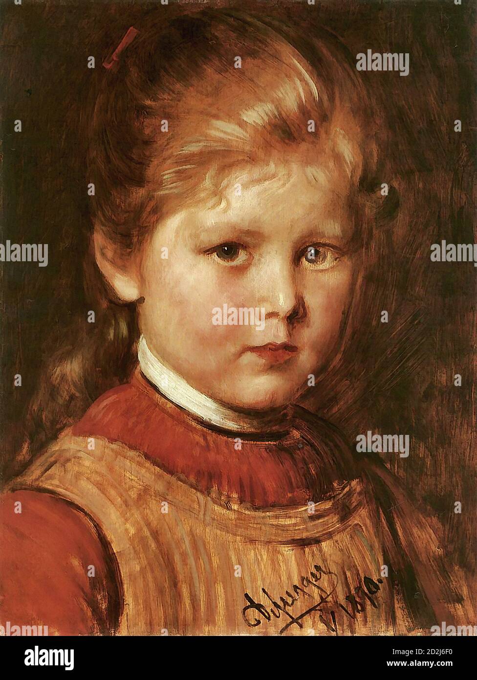 Defregger Franz Von - Erna Hanfstaengl - Österreichische Schule - 19. Jahrhundert Stockfoto