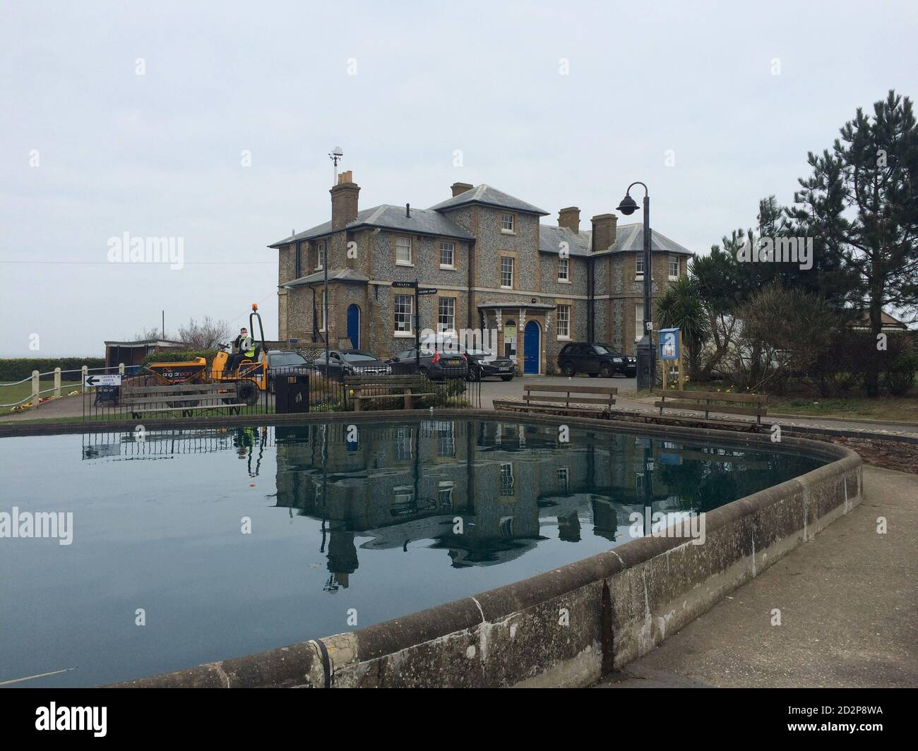 Cromer Village, Norfolk, kostete im Frühjahr England an der Nordsee Stockfoto