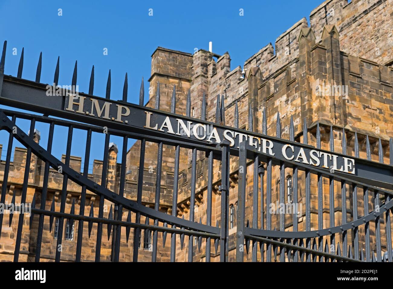 HMP Lancaster Castle. Zeichen. Lancashire UK Stockfoto