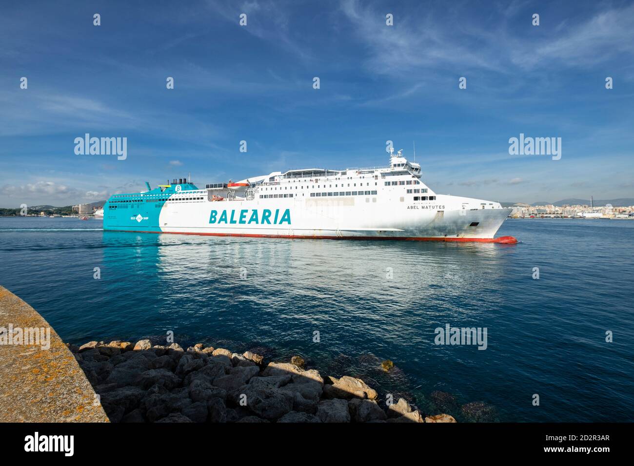 Ferry de Balearia, Mallorca, balearen, Spanien Stockfoto