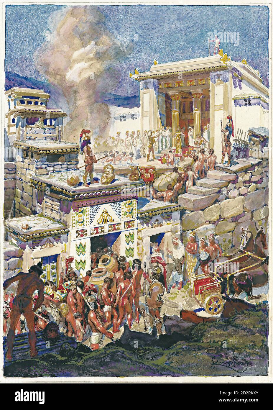 kupka, frantisek - Illustrationen zu 'Les Erinnyes' von Leconte de Lisle 03 - L' acropole d'Argos - 22927800144 4f2dd2ccbe o Stockfoto