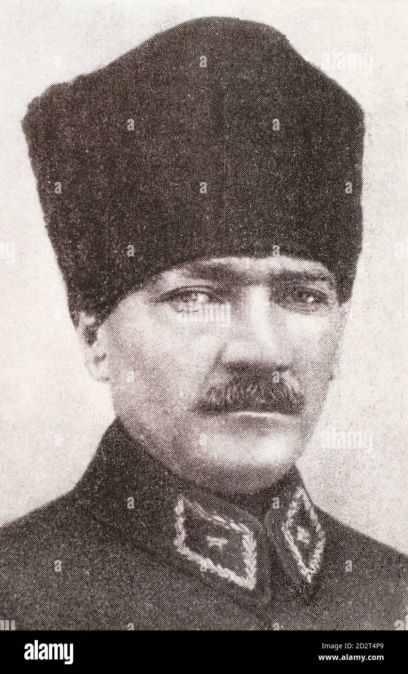 Mustafa Kemal Atatürk im Jahr 1922. Stockfoto