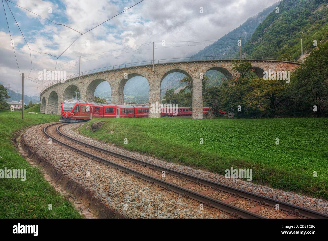 Circular Viacut, Brusio, Bernina, Graubünden, Schweiz, Europa Stockfoto