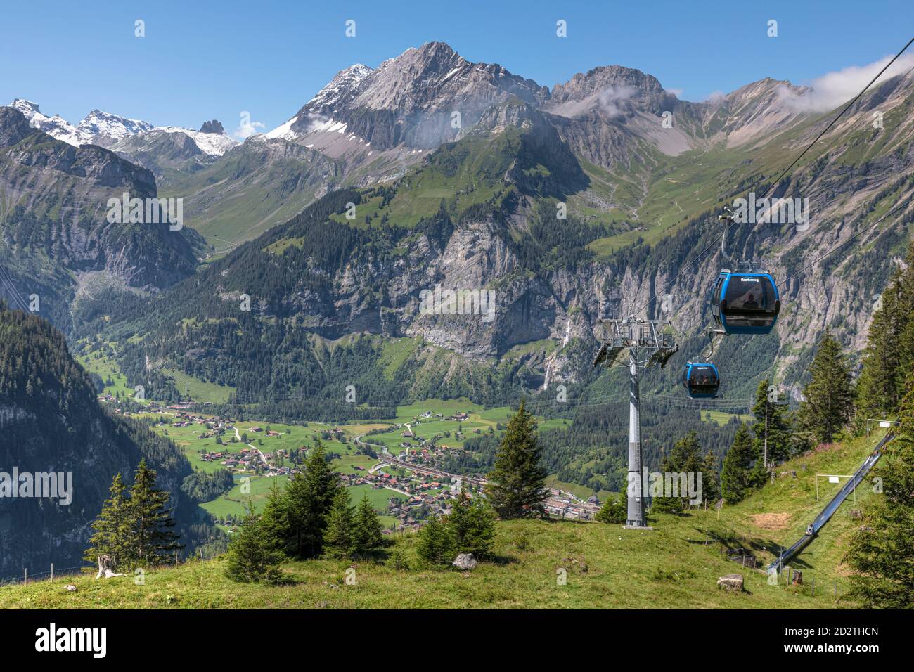 Oeschinensee, Kandersteg, Bern, Schweiz, Europa Stockfoto