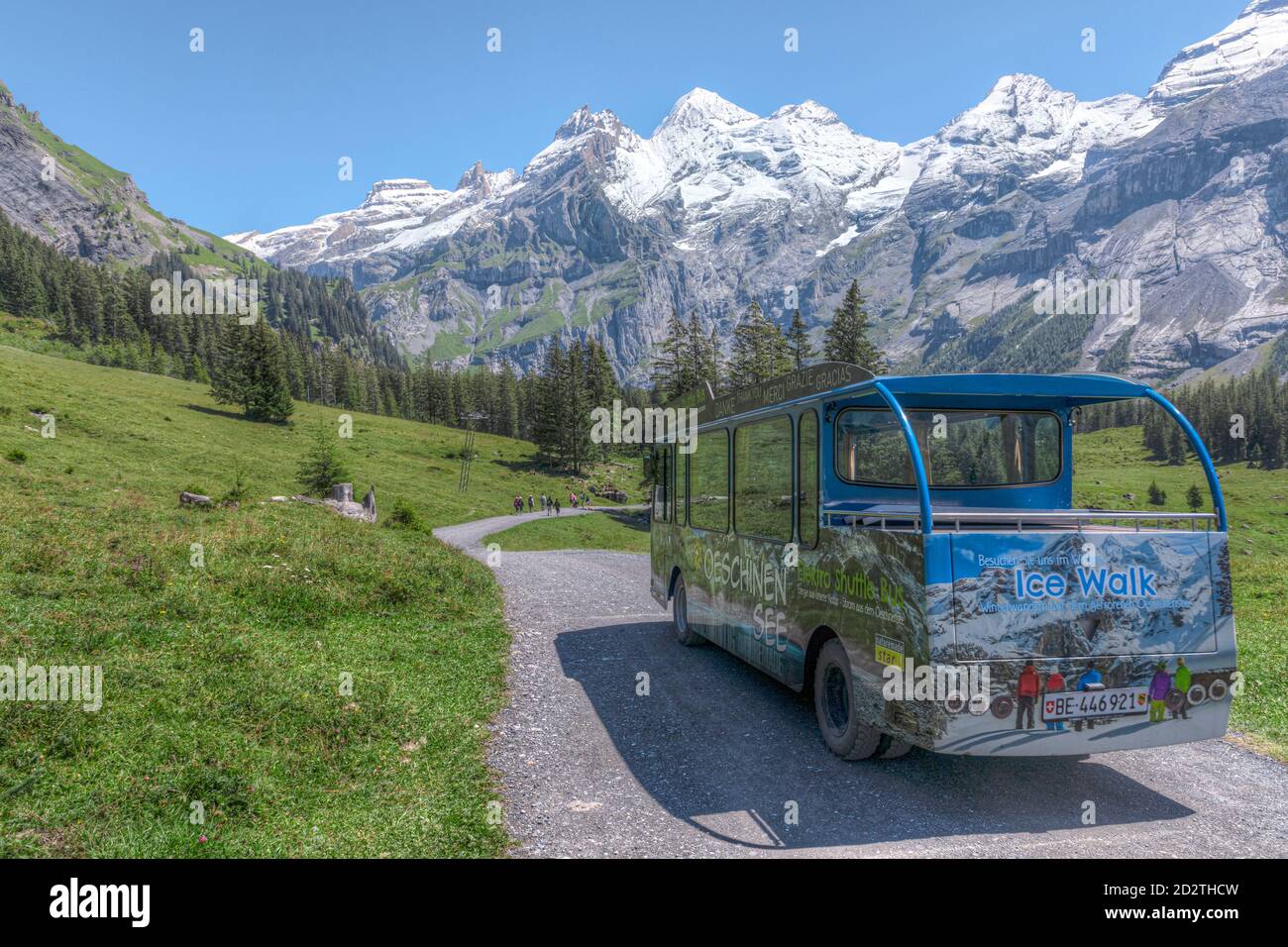 Oeschinensee, Kandersteg, Bern, Schweiz, Europa Stockfoto
