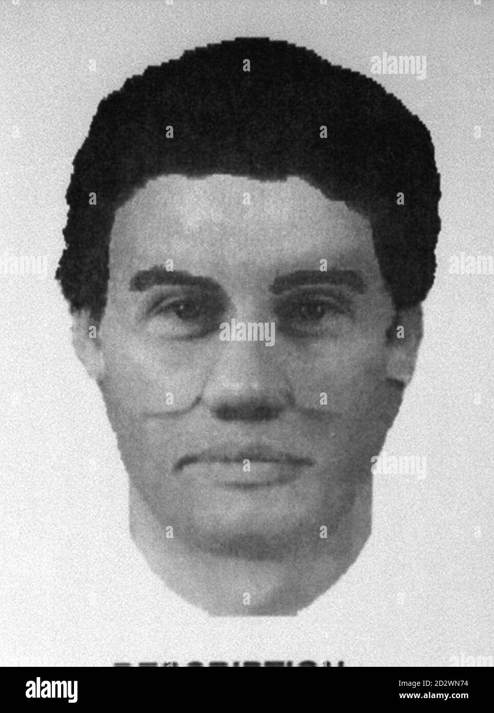 PNR LON 19 20.1.95. MANCHESTER:EIN Polizei-E-FIT-Bild des Mannes, der von der Polizei im Zusammenhang mit der Entführung und dem Angriff eines dreizehnjährigen Mädchens gejagt wurde, das in der Nähe des Dorfes Ness, South Wirral, auf dem Fahrrad fuhr. Siehe PA Geschichte VERBRECHEN Volunteer. PA-Nachrichten/in. Nur Schwarzweiß. Stockfoto