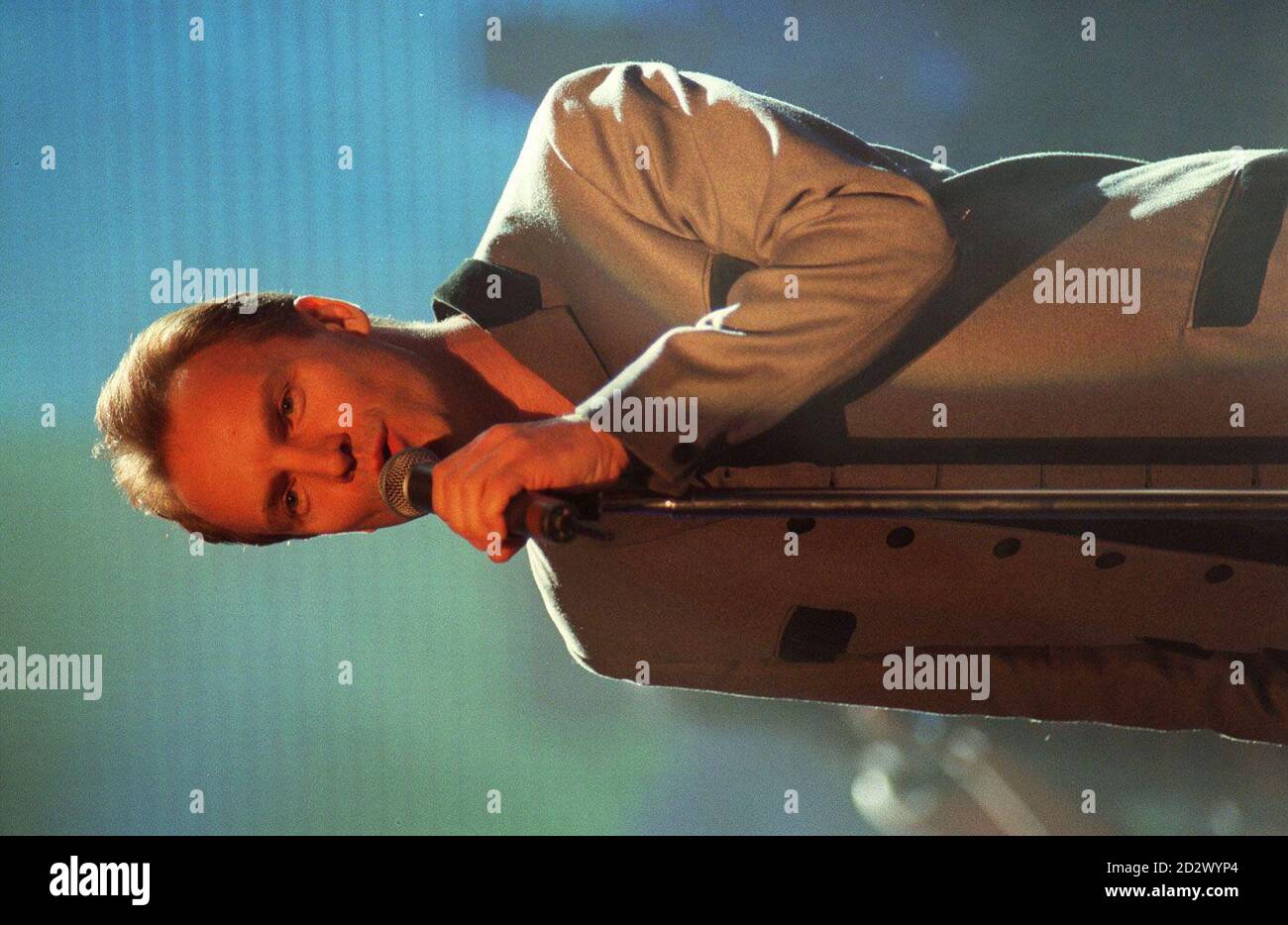 Popstar Sting beim Durchführen. Stockfoto