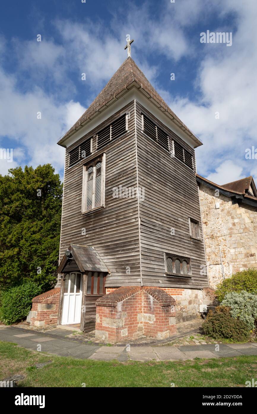 St Peters Church, aus der normannischen Zeit, in Farnborough, Hampshire, Großbritannien Stockfoto