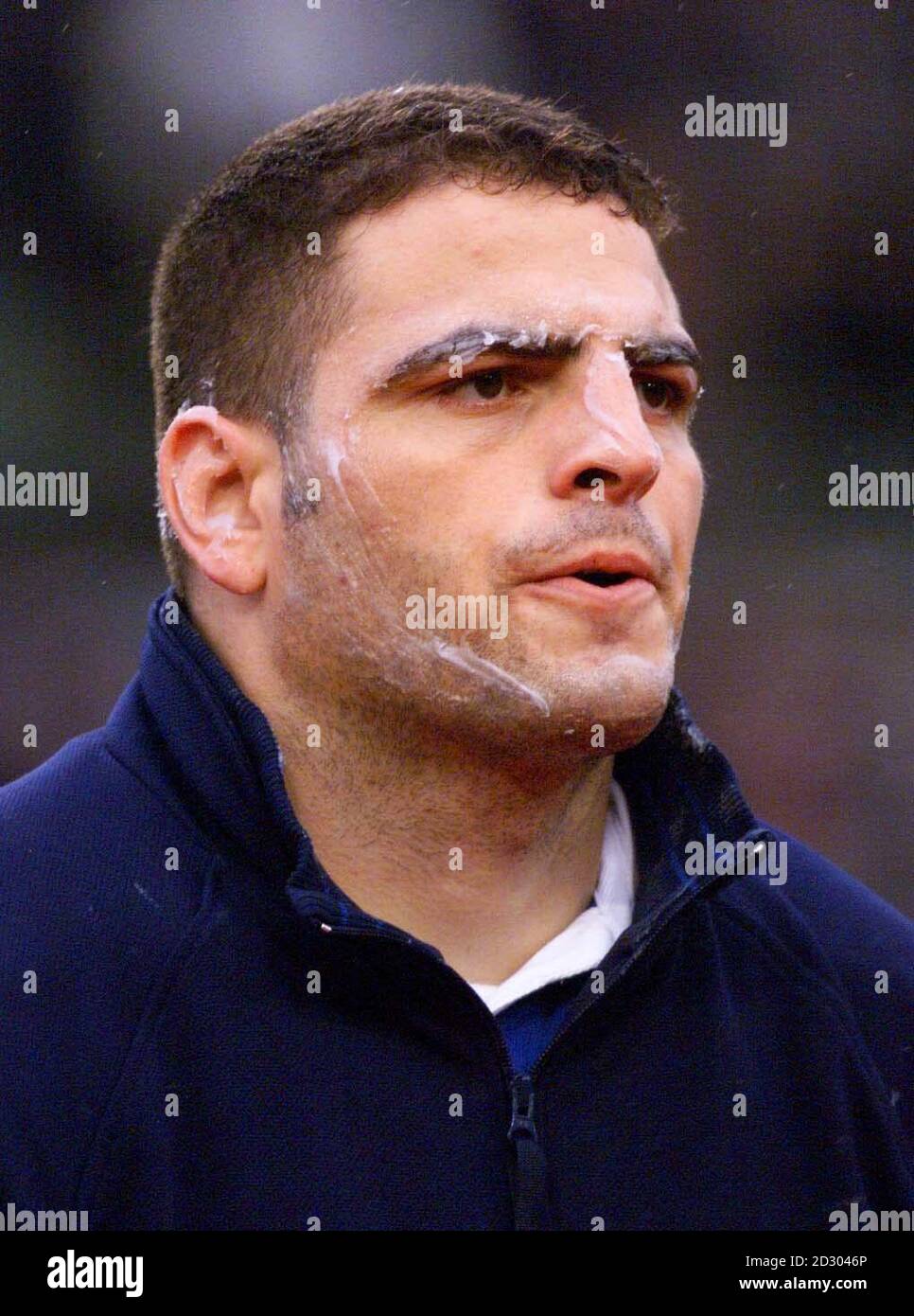Flanker Marc Lievremont, Mitglied des französischen Five Nations Rugby Union Teams 1999. Stockfoto
