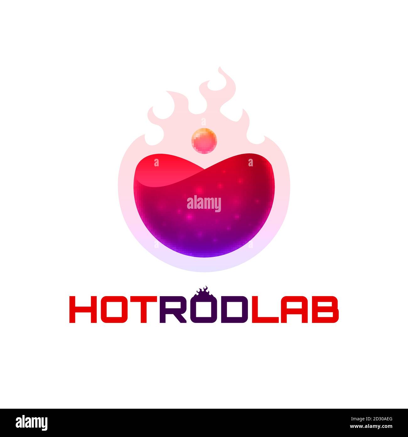 Vorlage mit Hot Rod Lab Logo Stock Vektor