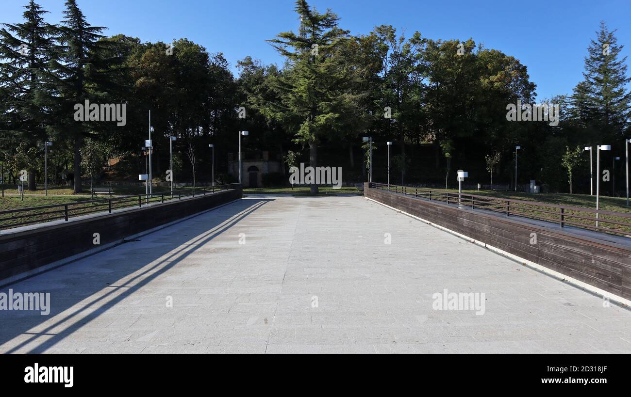 Nusco - Terrazza panoramica a Parco Castello Stockfoto