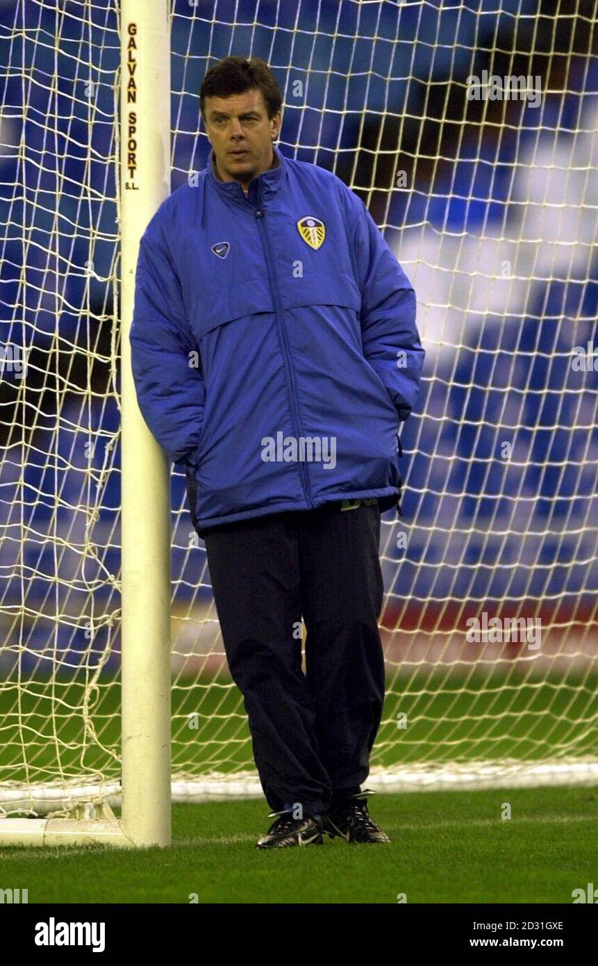 LEED United's Manager David O'Leary während des Trainings im Santiago Bernabeu Stadium, Madrid, zur Vorbereitung auf den morgigen Kampf gegen Real Madrid in der Champions League, Gruppe D. Stockfoto