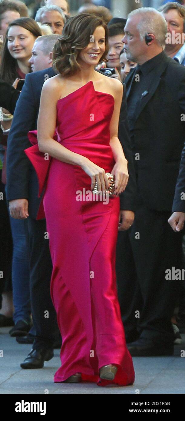 Kate Beckinsale kommt zur irischen Premiere von Total Recall Im Savoy Cinema in Dublin Stockfoto