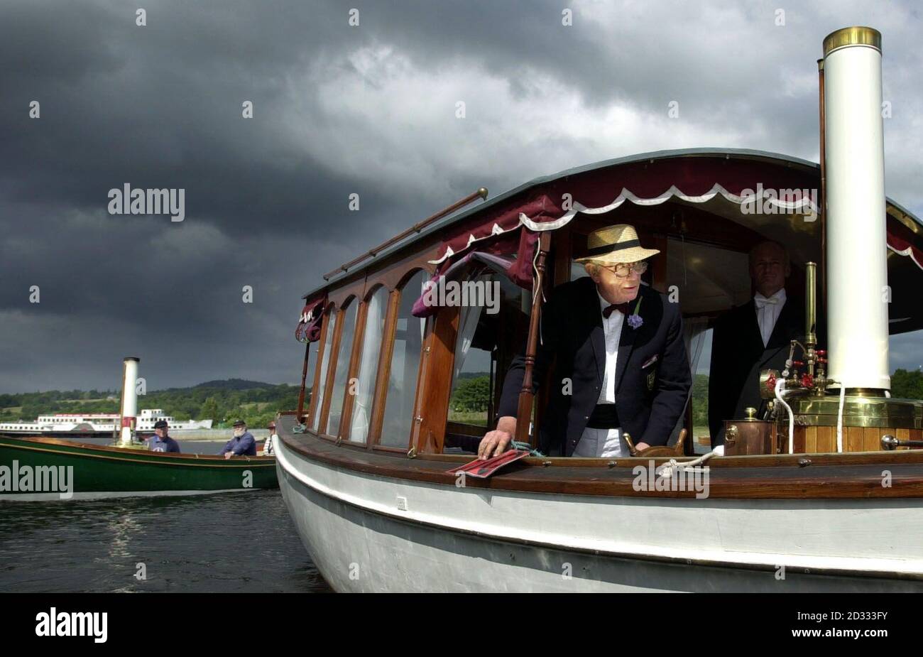 Loch Lomond Shores bietet ein temporäres Zuhause für mehr als 15 Dampfboote als Teil der schottischen Dampfboot-Rallye. Das Schiff, das alle Mitglieder des britischen Dampfschiffs Assoiation gehören, ist aus dem ganzen Land für die dreitägige Rallye gereist, die am Sonntag endet. Stockfoto