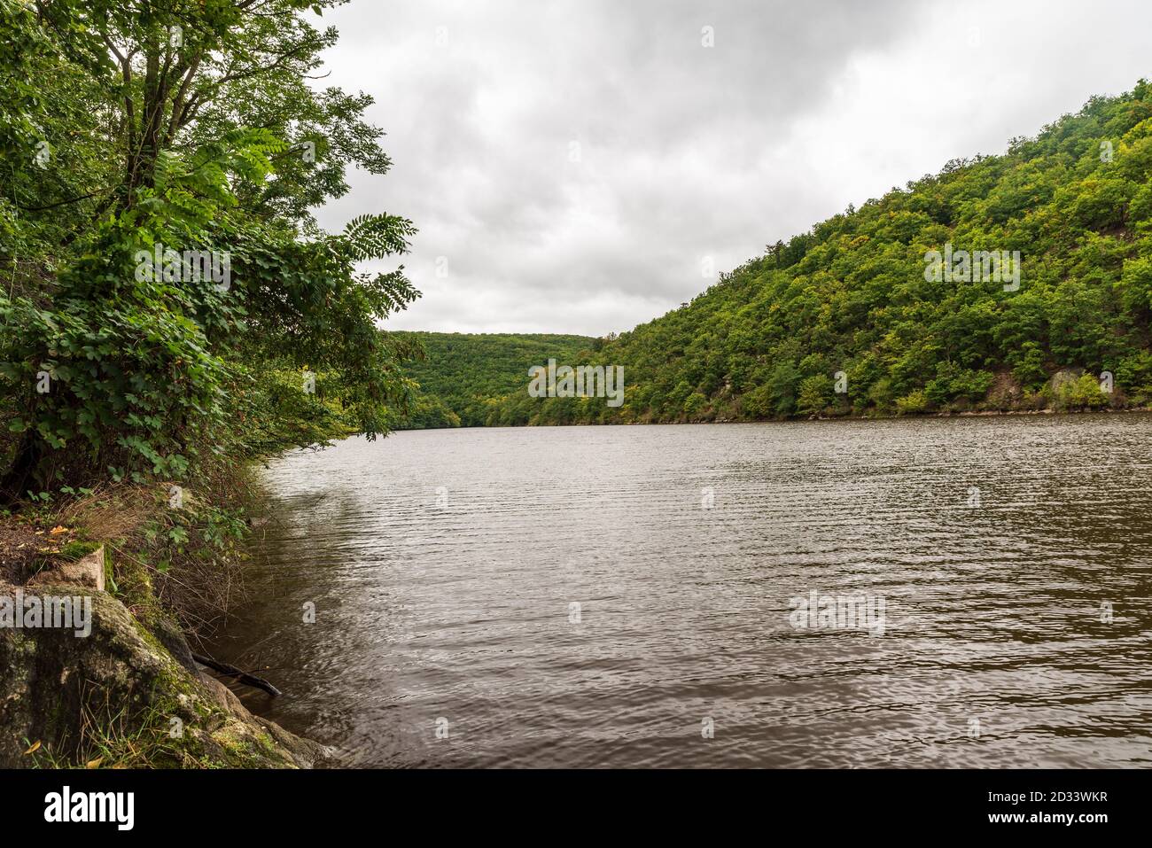 Znojmo Wasserreservoir im NP Podyji in der Nähe Znojmo Stadt in Tschechische republik Stockfoto