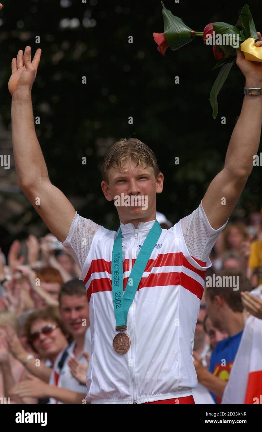 Commonwealth Games, Bronze-Gewinner des Cross-Country-Radrennens der Herren, Liam Killeen in Rivington bei Bolton. Stockfoto