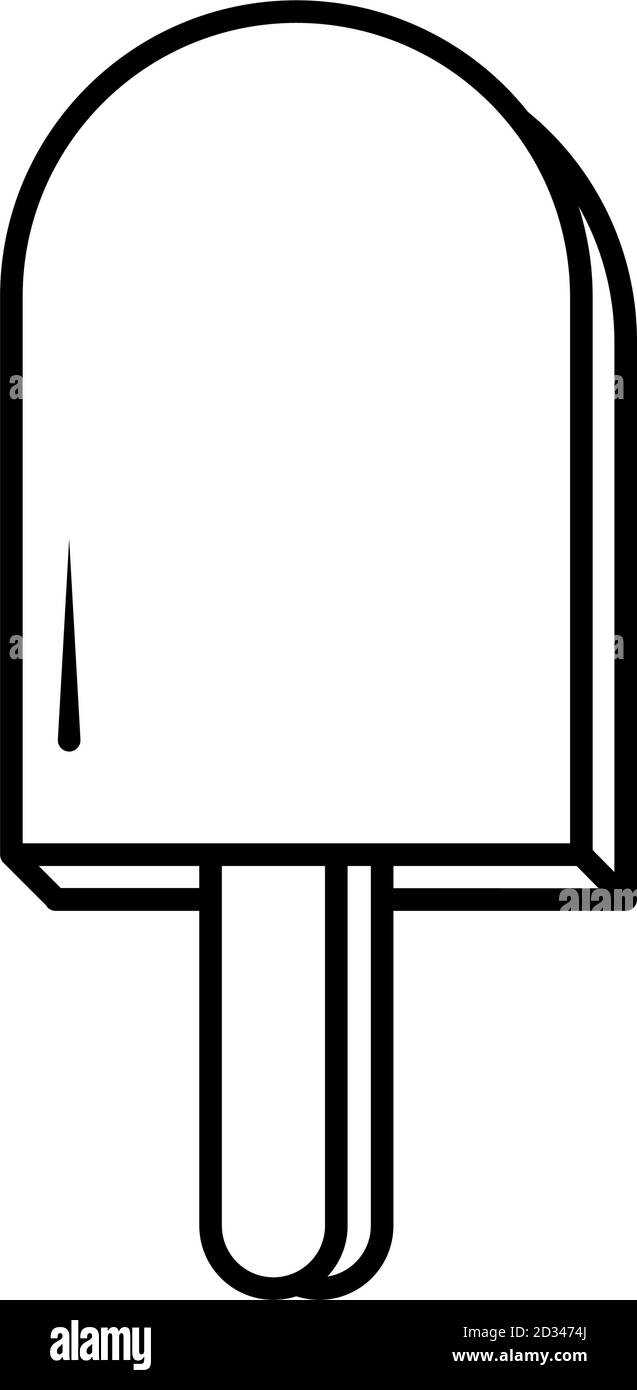 Eis in Stick Pop Art Comic-Stil, Linie Symbol Vektor Illustration Stock Vektor