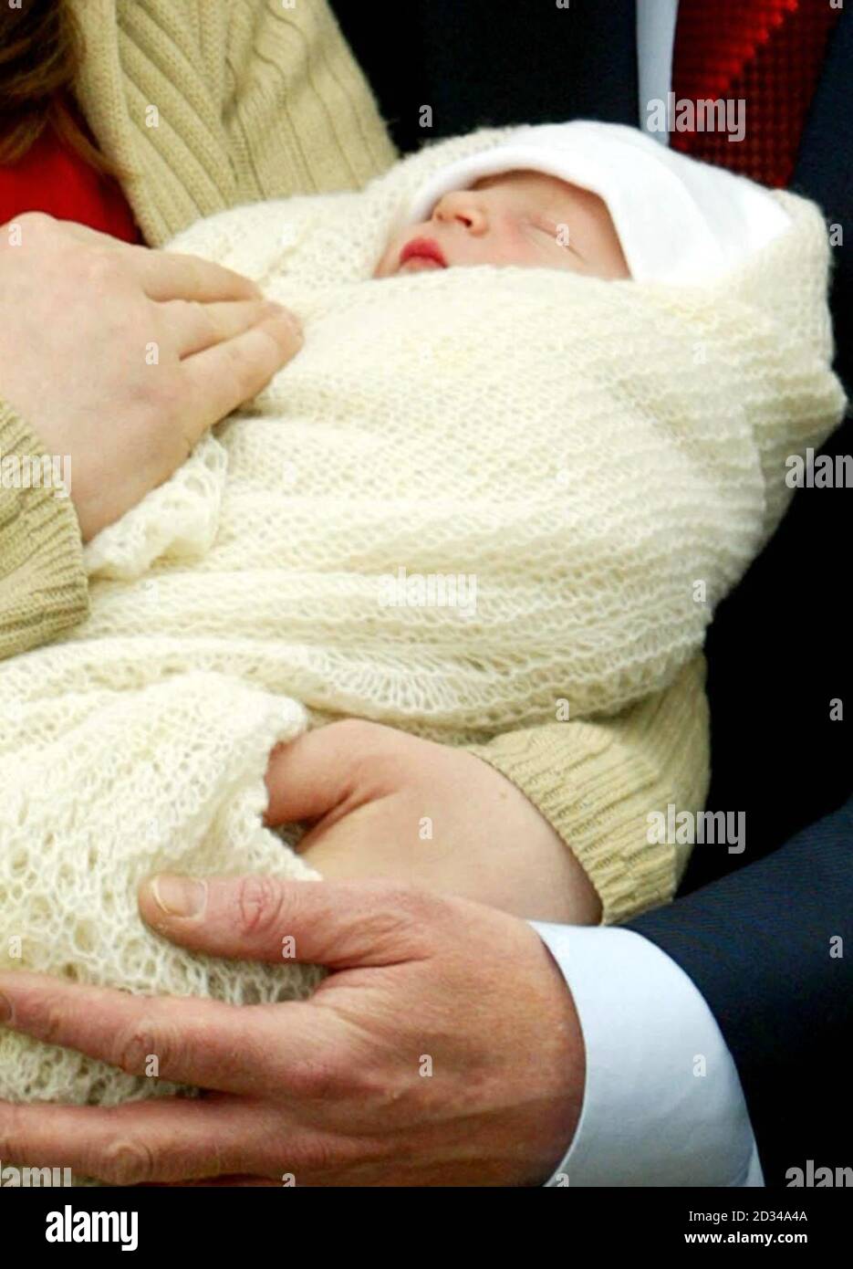 Der liberale Demokrat Charles Kennedy mit seiner Frau Sarah und ihrem neugeborenen Sohn Donald James Kennedy. Stockfoto