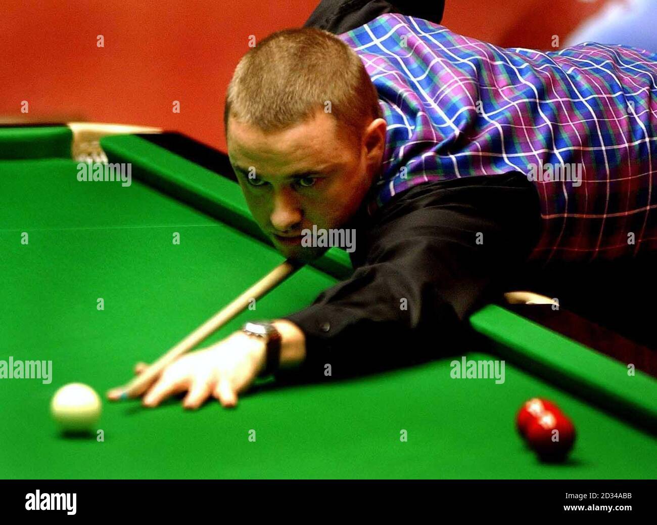 Schottlands Stephen Hendry in Aktion. Stockfoto