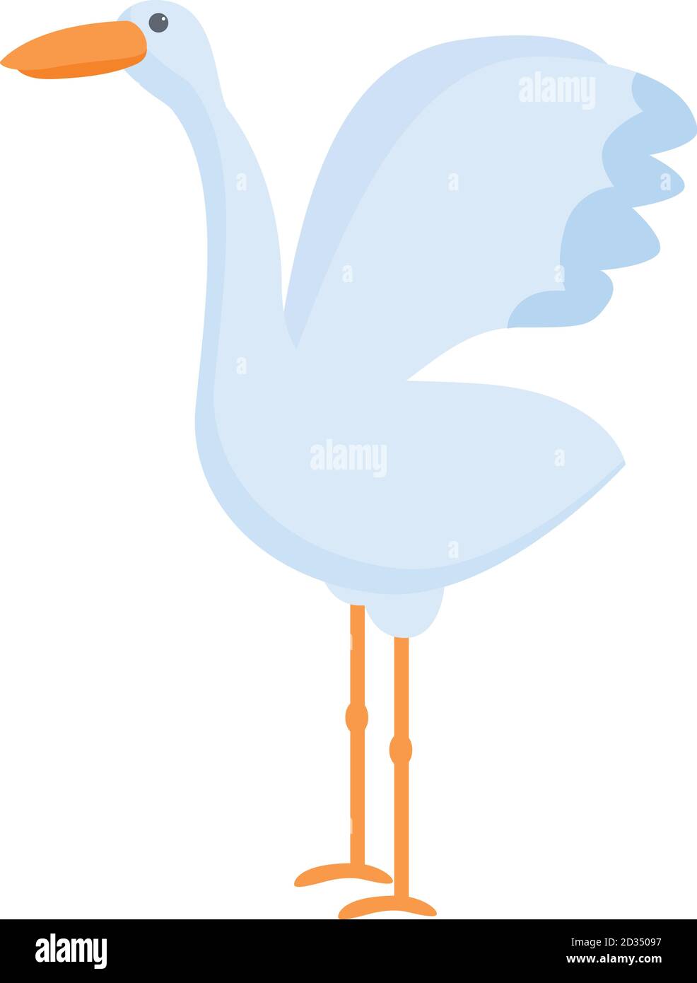 Storchensymbol im Herbst. Cartoon von Storch Herbst Vektor-Symbol für Web-Design isoliert auf weißem Hintergrund Stock Vektor