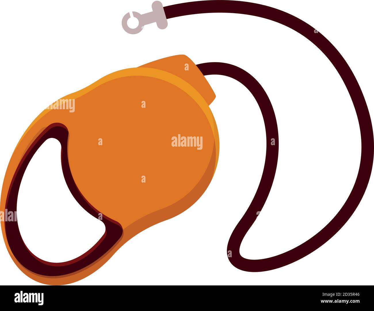 Symbol für einziehbare Hundeleine. Cartoon von Zubehör einziehbare Hund Leine Vektor-Symbol für Web-Design isoliert auf weißem Hintergrund Stock Vektor