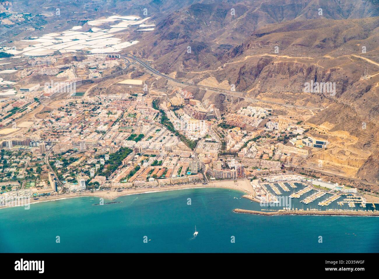 Luftaufnahmen von Almeria, Andalusien, Spanien, Europa Stockfoto