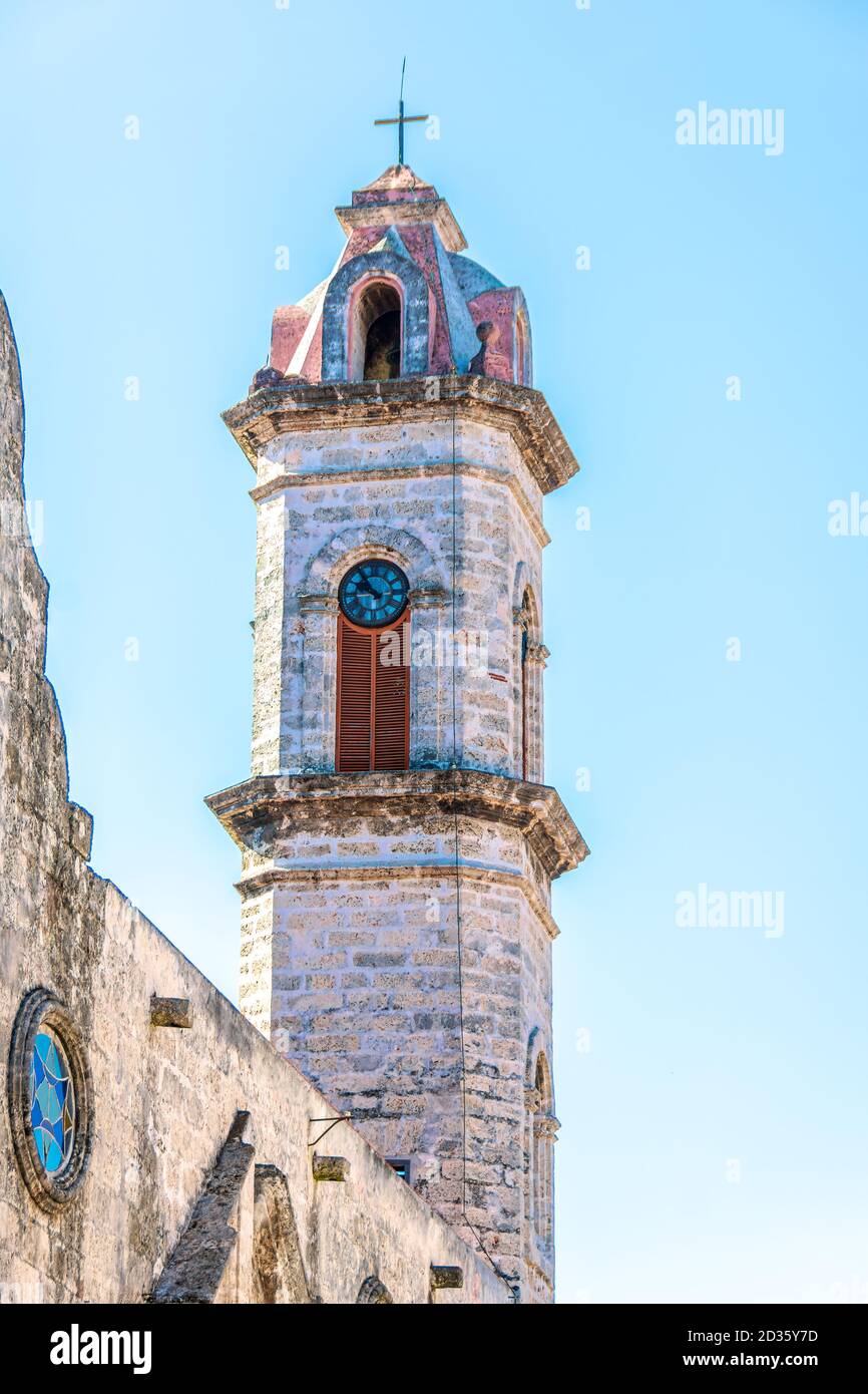 Architekturmerkmal in der Kathedrale von Havanna, Old Havanna, Kuba Stockfoto