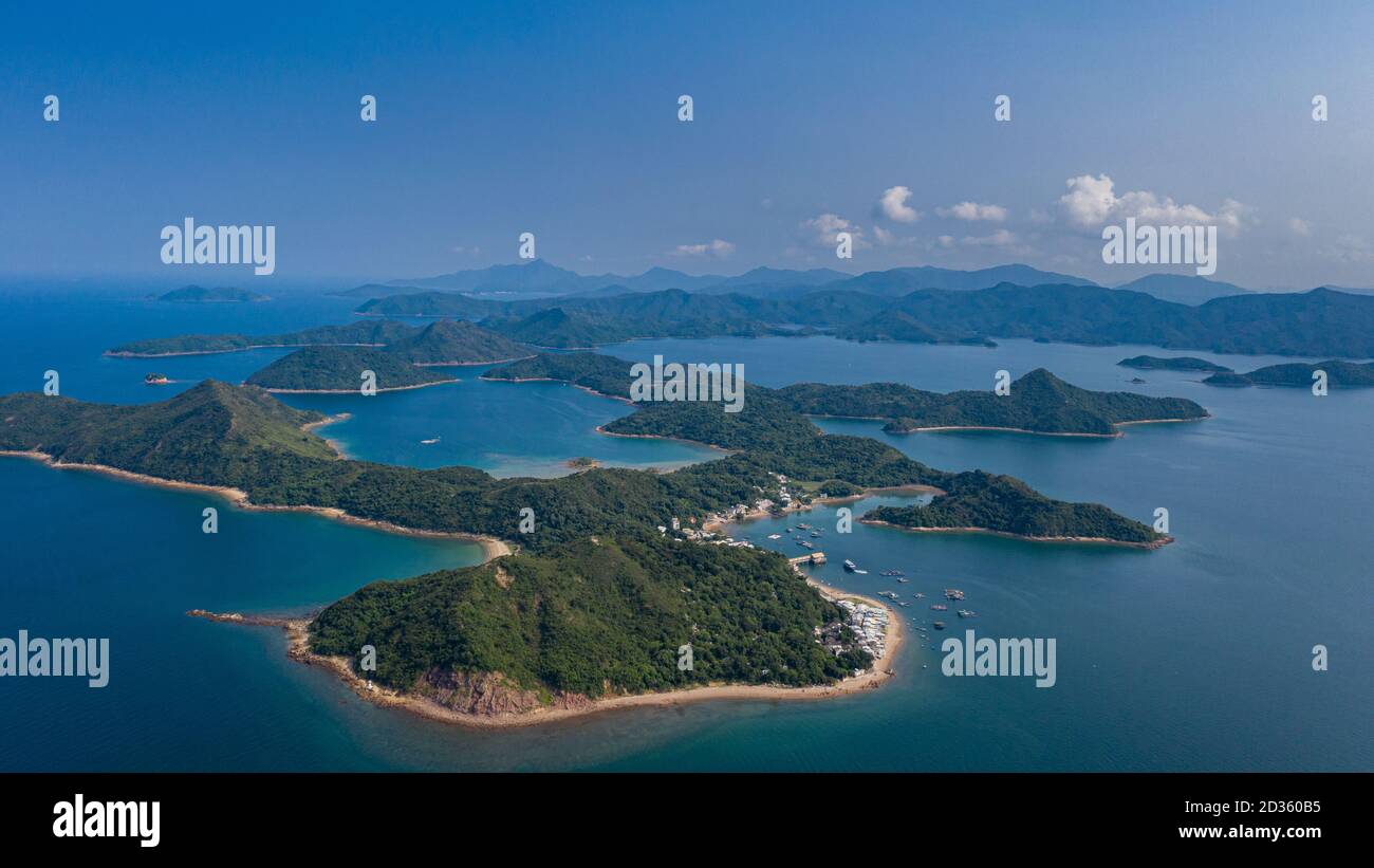 Luftaufnahme von Kat O, Hong Kong Stockfoto