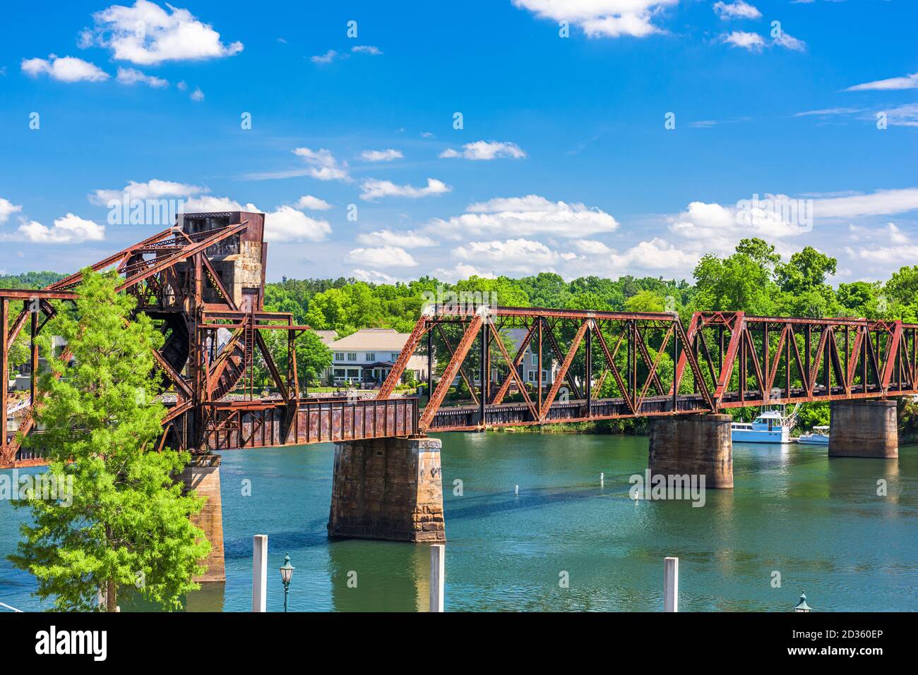 Augusta, Georgia Verlassene Brücke Stockfoto
