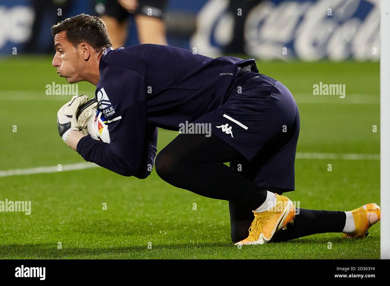 Getafe, Spanien. September 2020. Joel Robles von Real Betis während des La Liga-Spiels zwischen Getafe CF und Real Betis spielte am 29. September 2020 im Coliseum Alfonso Perez Stadium in Getafe, Spanien. (Foto von Ana Marcos/PRESSINPHOTO) Credit: Pro Shots/Alamy Live News Stockfoto