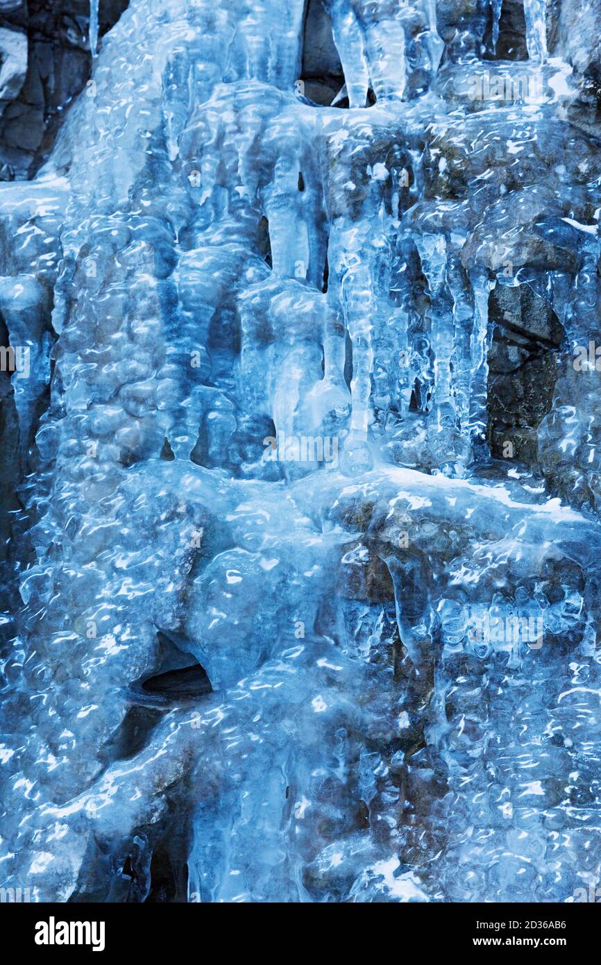 Breitachklamm, Eiszapfen, Wasser, vereist, Oberstdorf, Allgäu Stockfoto