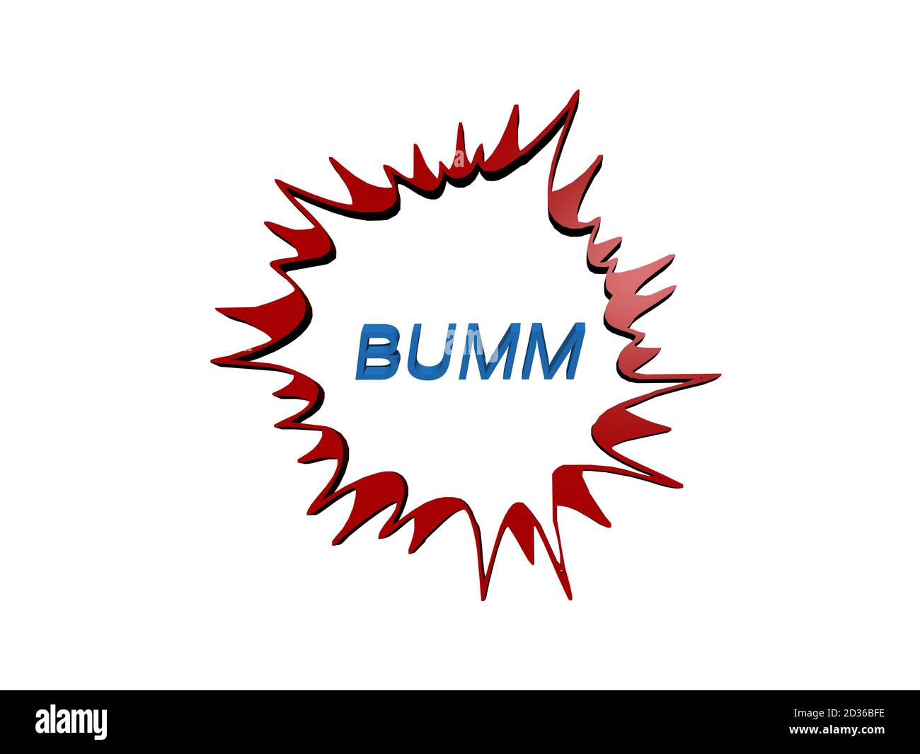 Cartoon Symbol einer Explosion Stockfoto