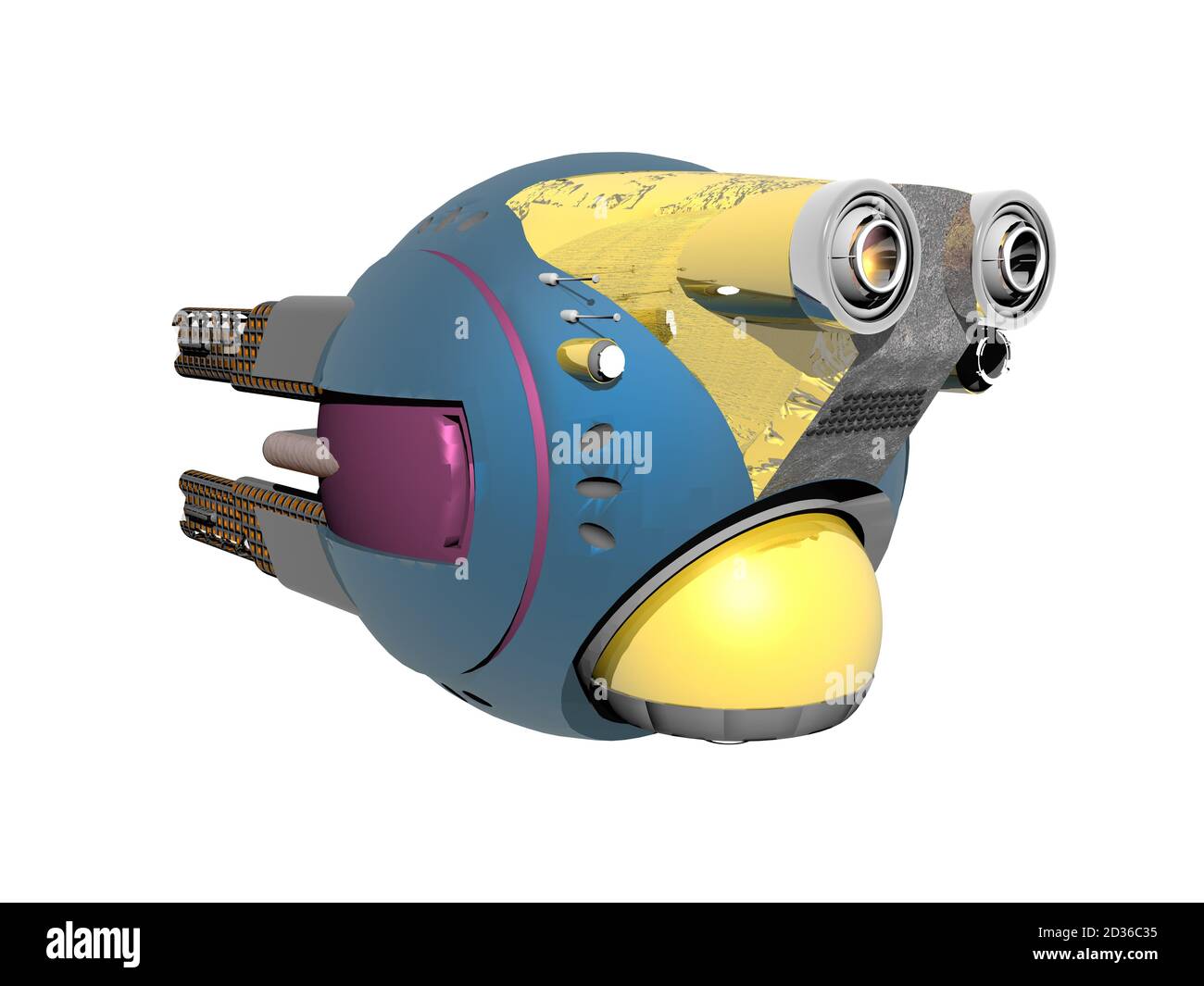 Raumstation und Raumschiff im Weltraum Stockfoto