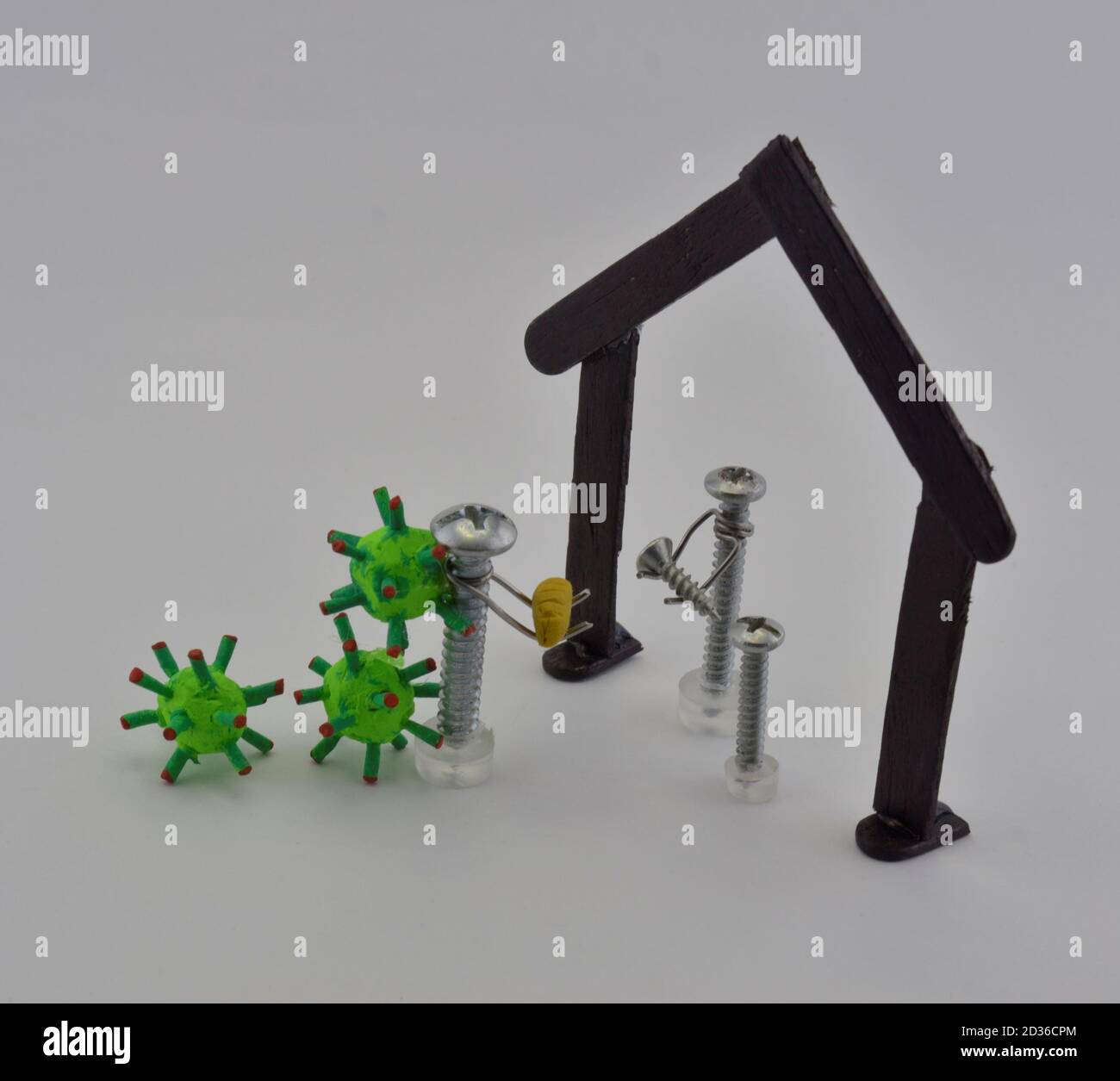 COVID 19 AUSWIRKUNGEN DES PANDEMIEBEDÜRFNIS Stockfoto