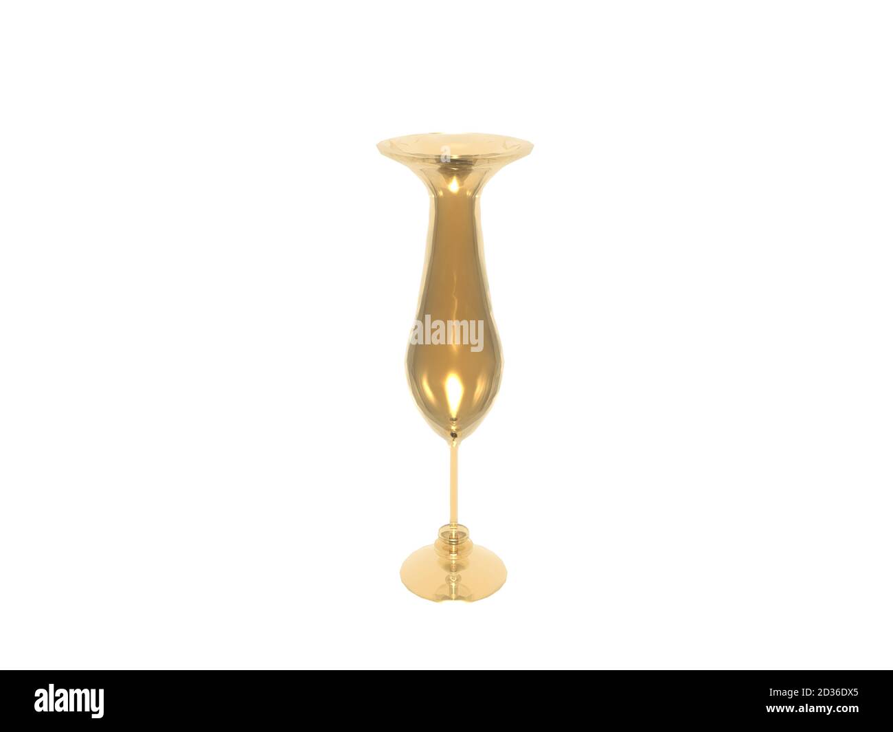 Langstielige Weinglas mit Getränk Stockfoto
