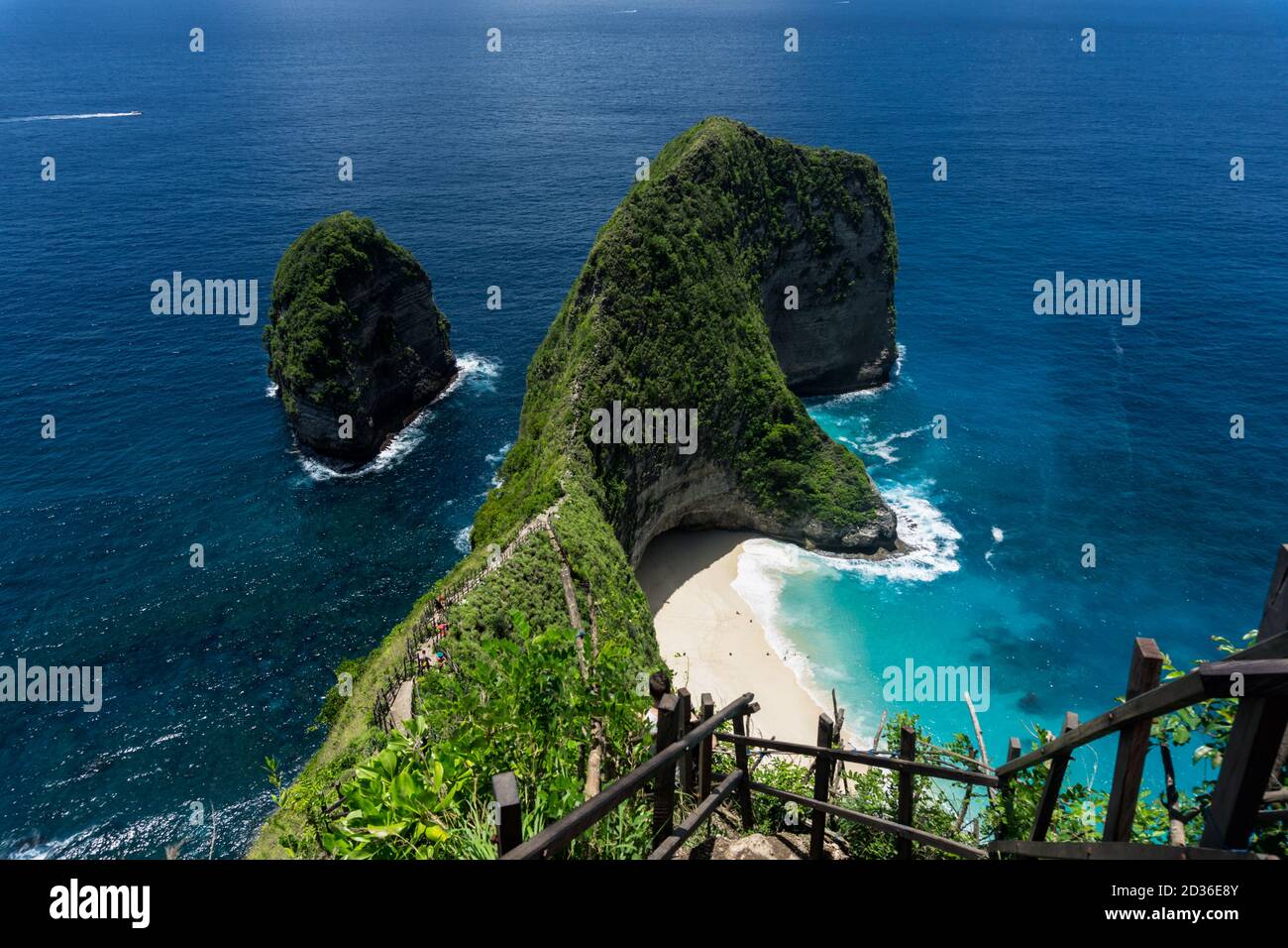 Bali ist Indonesiens wichtigstes Touristenziel, das Wahrzeichen von Nusa Penida,Kelingking bedeutet Pinkie Finger, nusa penida, bali. Stockfoto