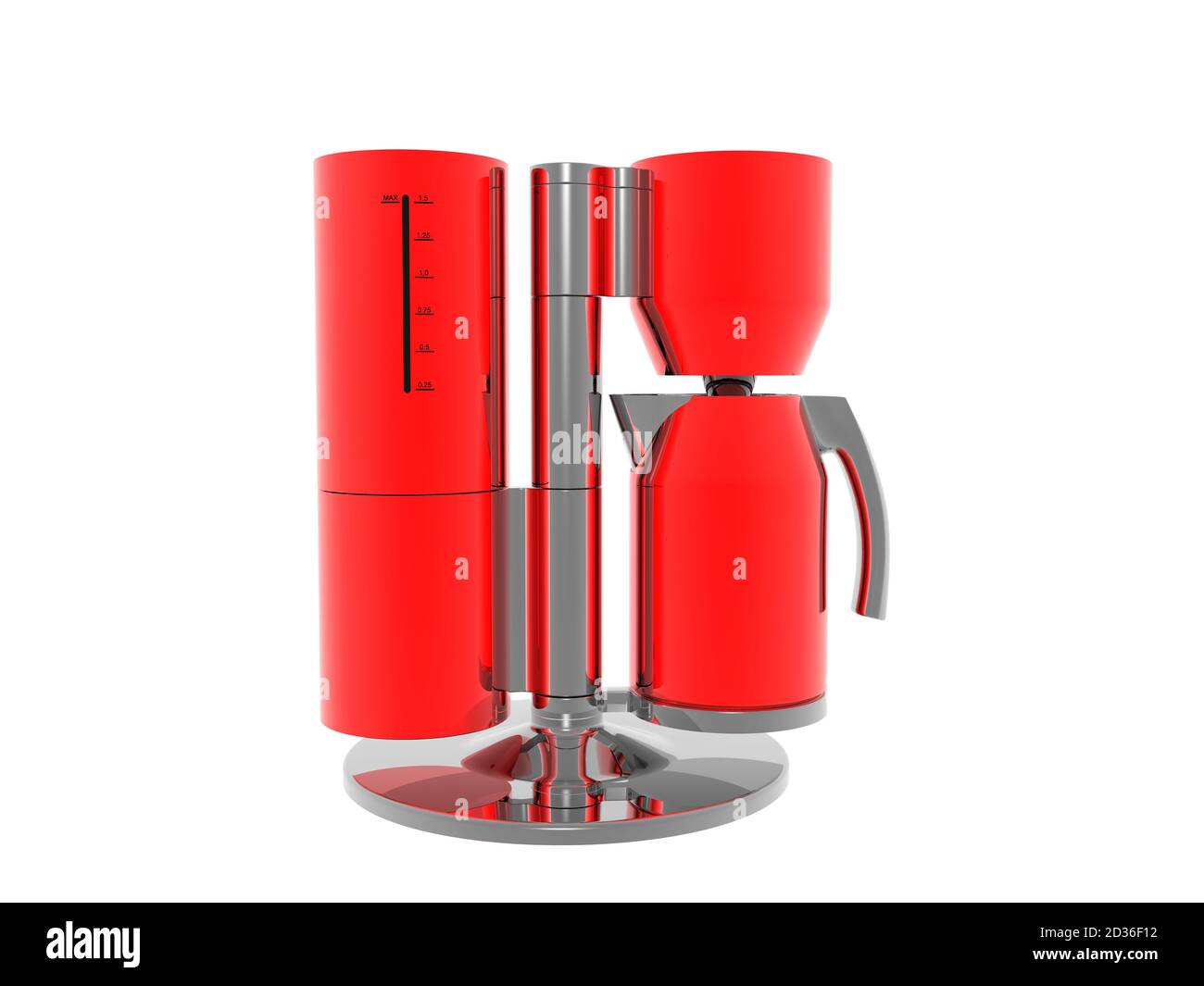 Rote Kaffeemaschine mit Thermoskanne Stockfotografie - Alamy