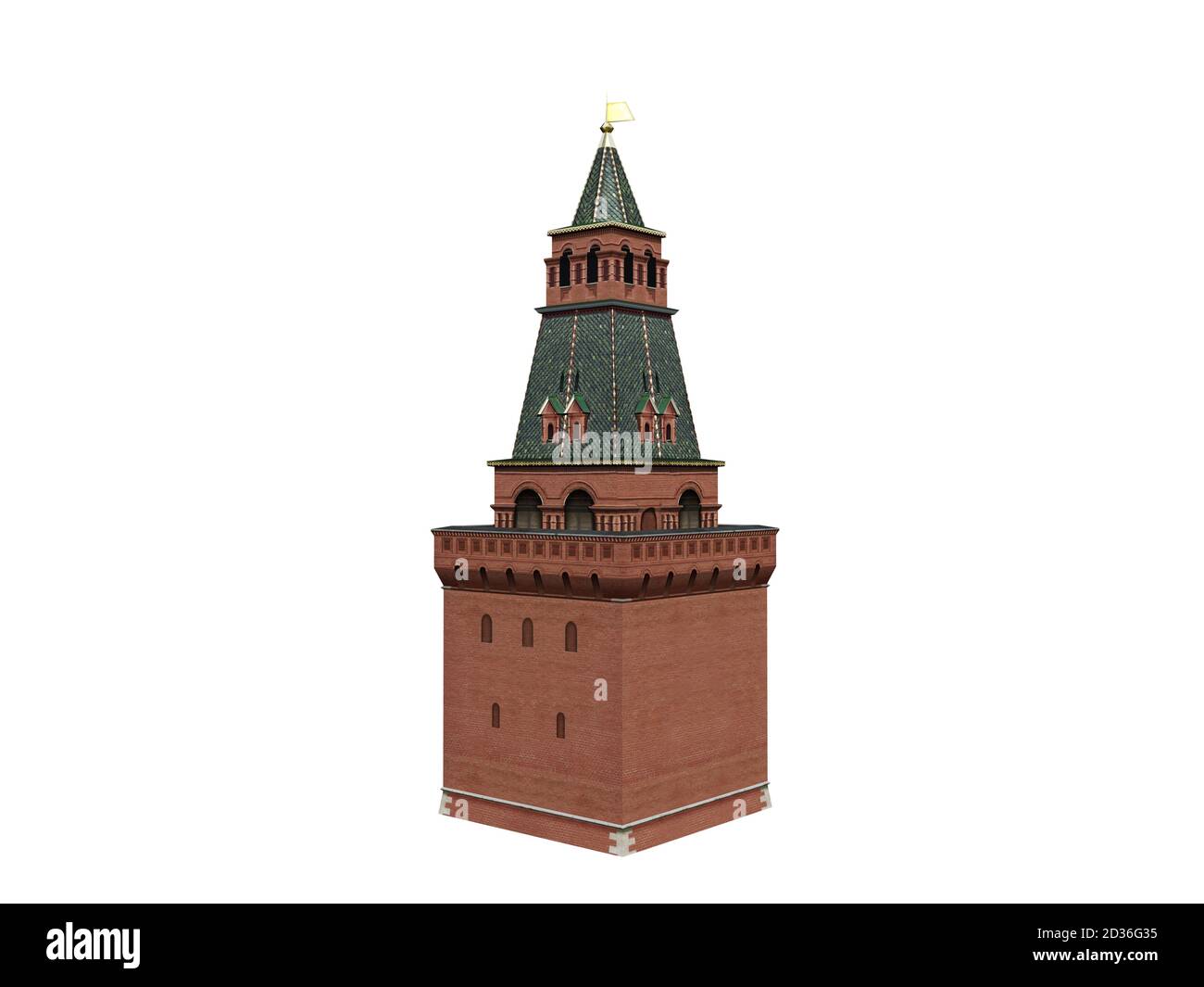 Roter Ziegelturm in Moskau Stockfoto