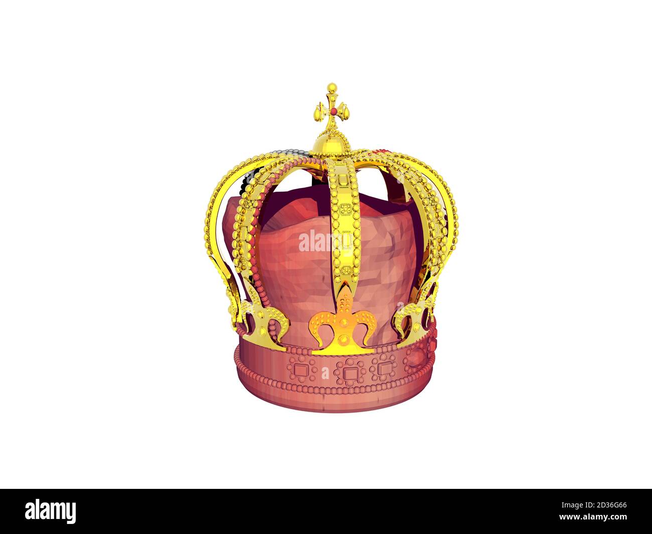 Opulente königliche Krone mit Edelsteinen Stockfoto
