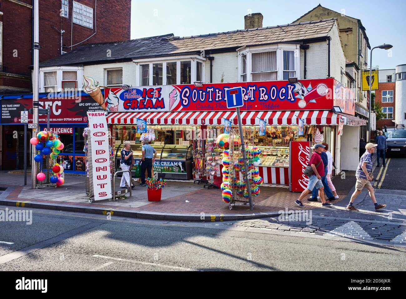 Southport Rock und Eisdiele Stockfoto