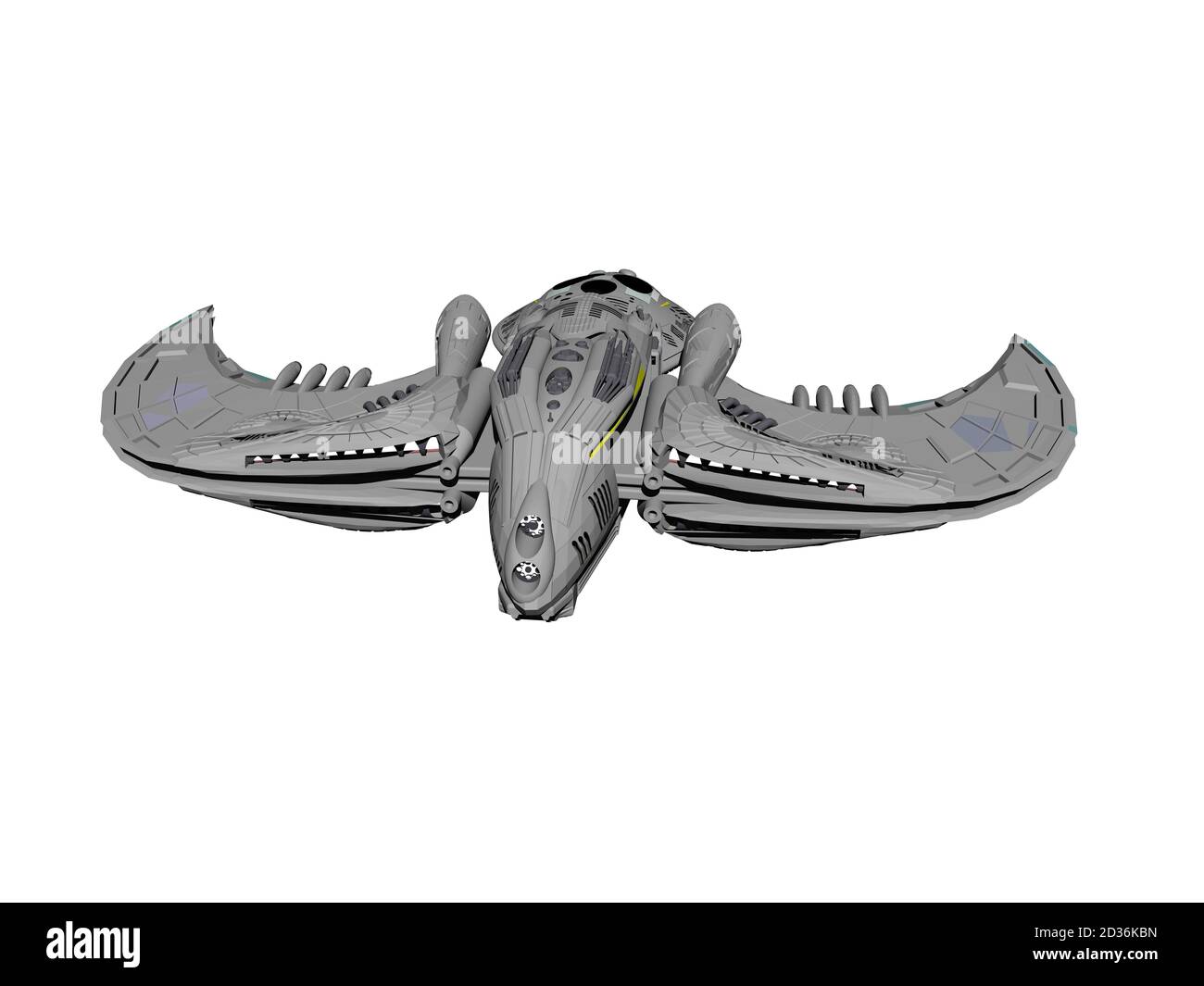 Raumstation und Raumschiff im Weltraum Stockfoto