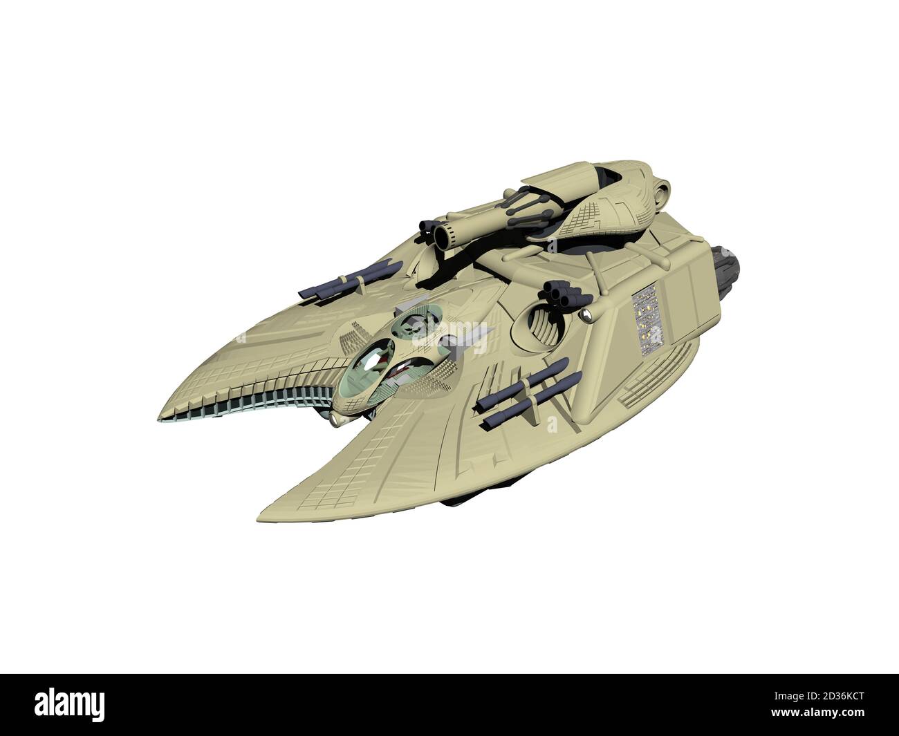 Raumstation und Raumschiff im Weltraum Stockfoto