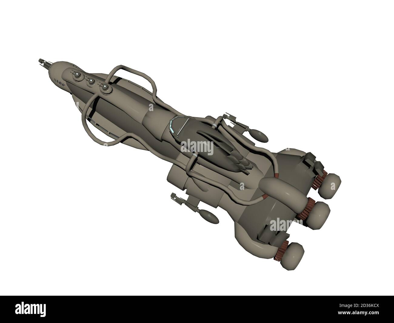 Raumschiff und Raumstation im Weltraum Stockfoto
