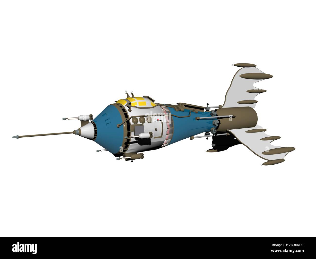 Raumstation und Raumschiff im Weltraum Stockfoto