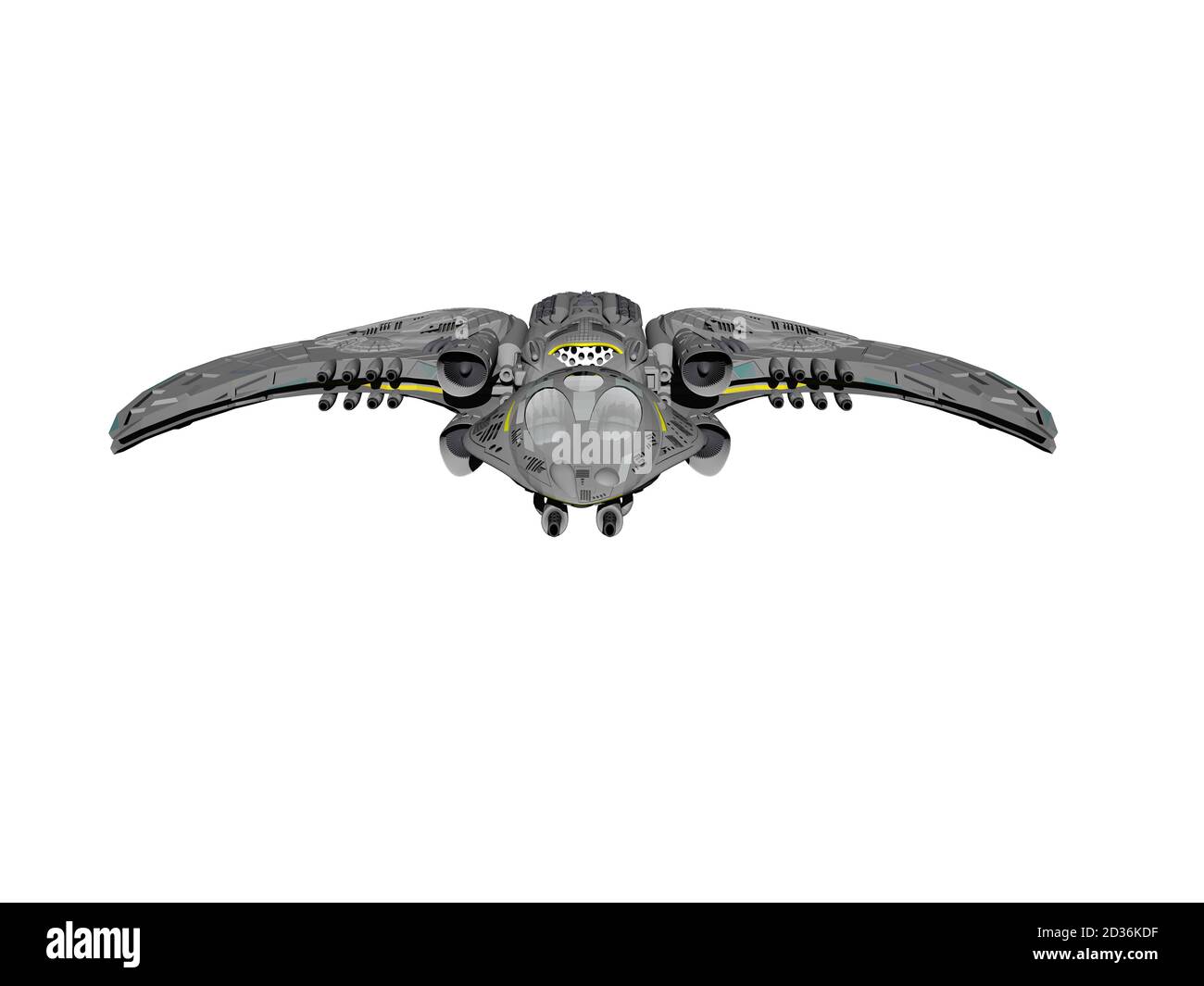 Raumstation und Raumschiff im Weltraum Stockfoto